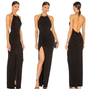 NWOT Michael Costello x Revolve Addison Halter Maxi Dress Low Back Sleeveless